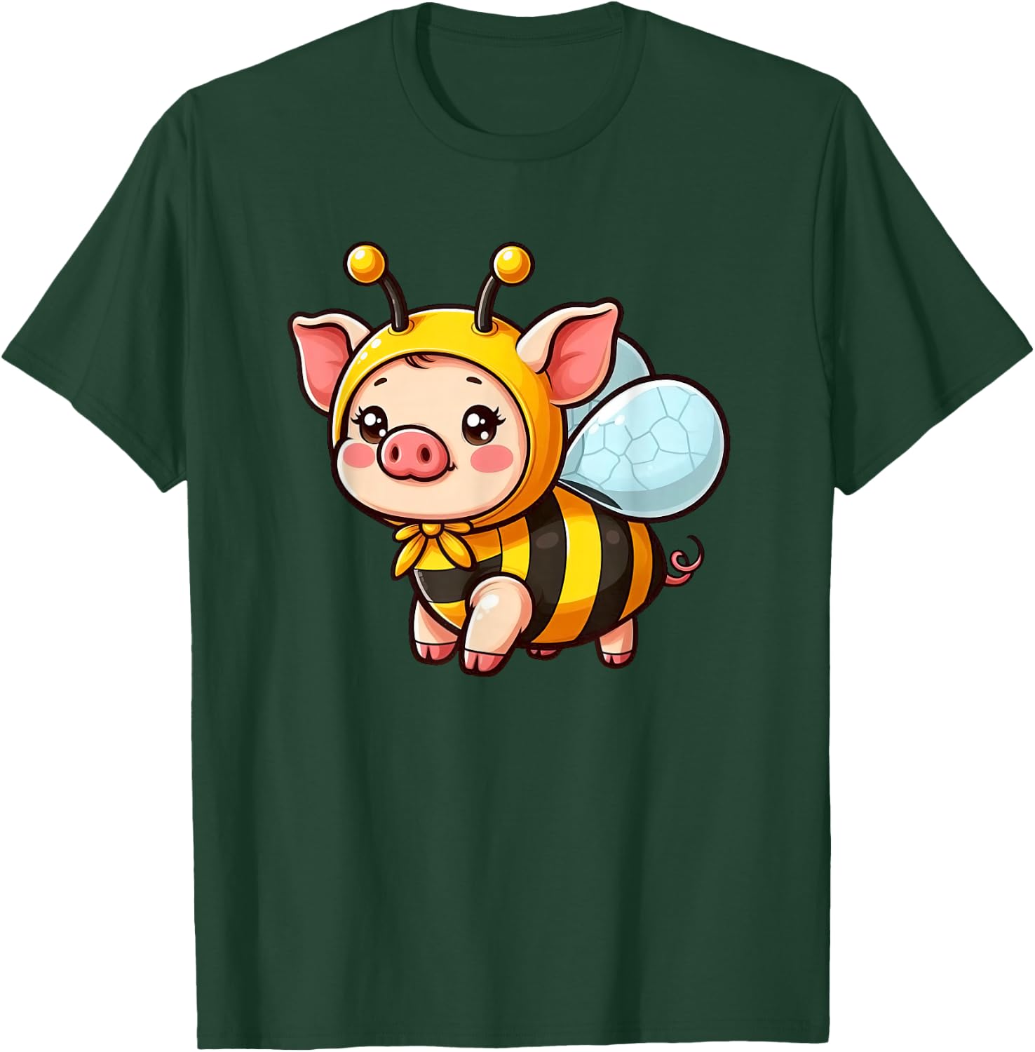 Mini Pig Bee Pet Funny Animal T-Shirt - T-Shirt | Forest