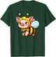 Mini Pig Bee Pet Funny Animal T-Shirt - T-Shirt | Forest