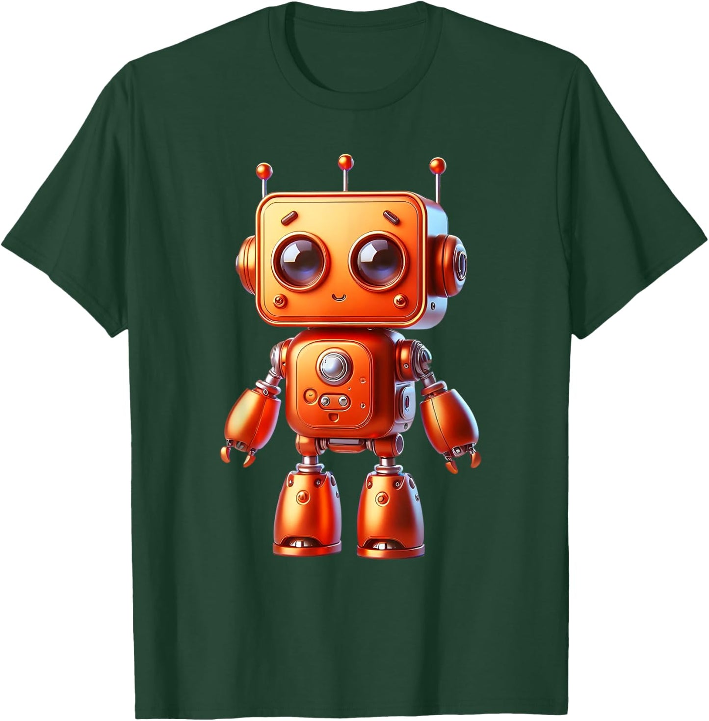 Retro Orange Robot Robotic ROBOT Art Science & Math Boy T-Shirt - T-Shirt | Forest