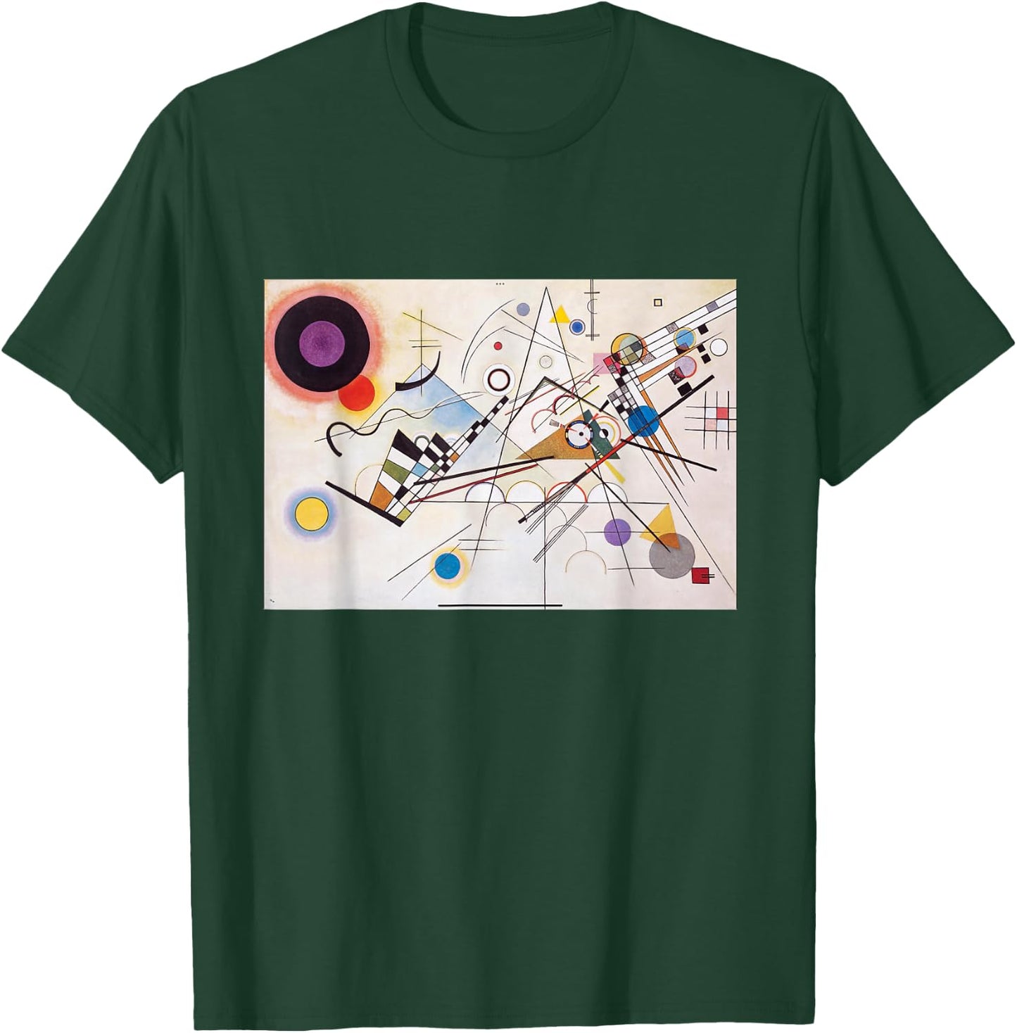 Composition of Kandinsky 8 , Black, S T-Shirt - T-Shirt | Forest