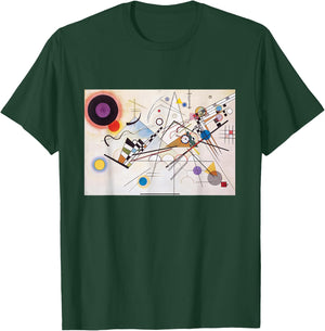 Composition of Kandinsky 8 , Black, S T-Shirt - T-Shirt | Forest