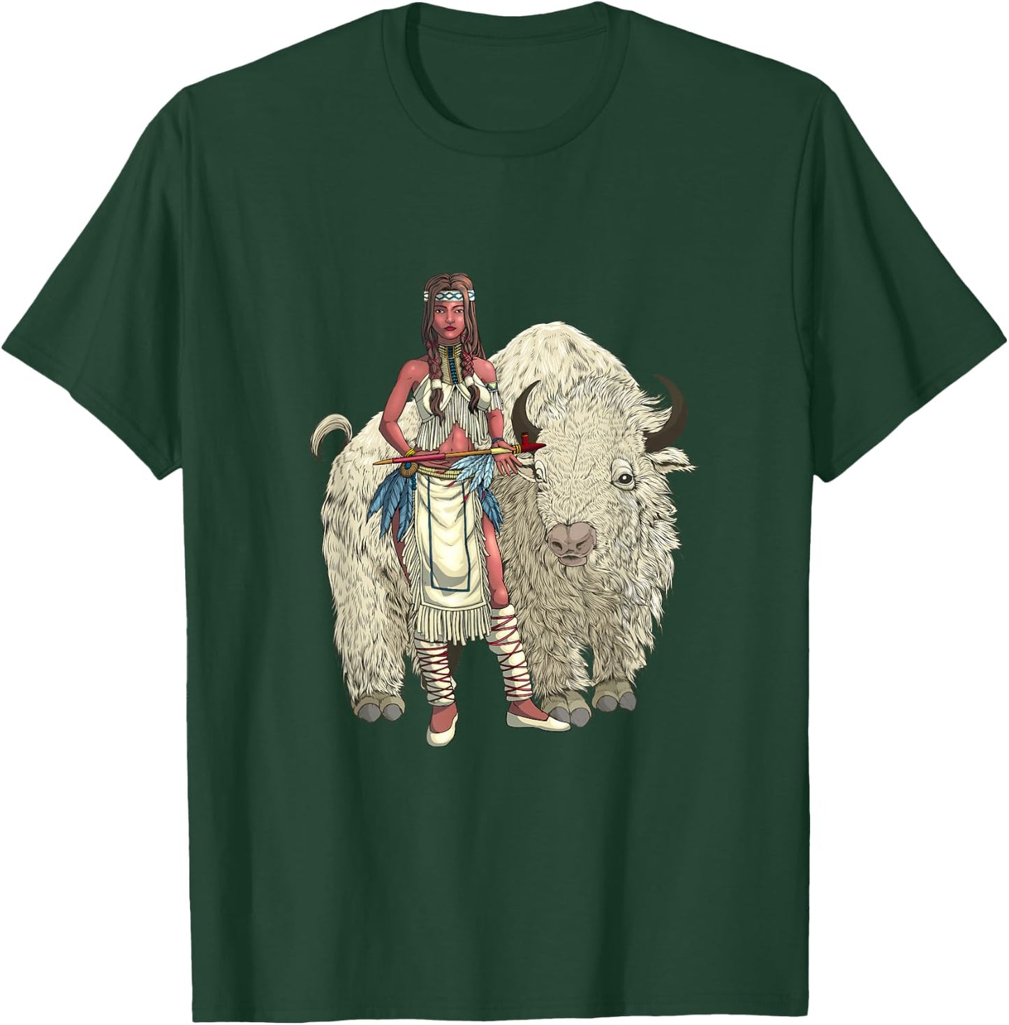 White Buffalo Woman T-Shirt - T-Shirt | Forest