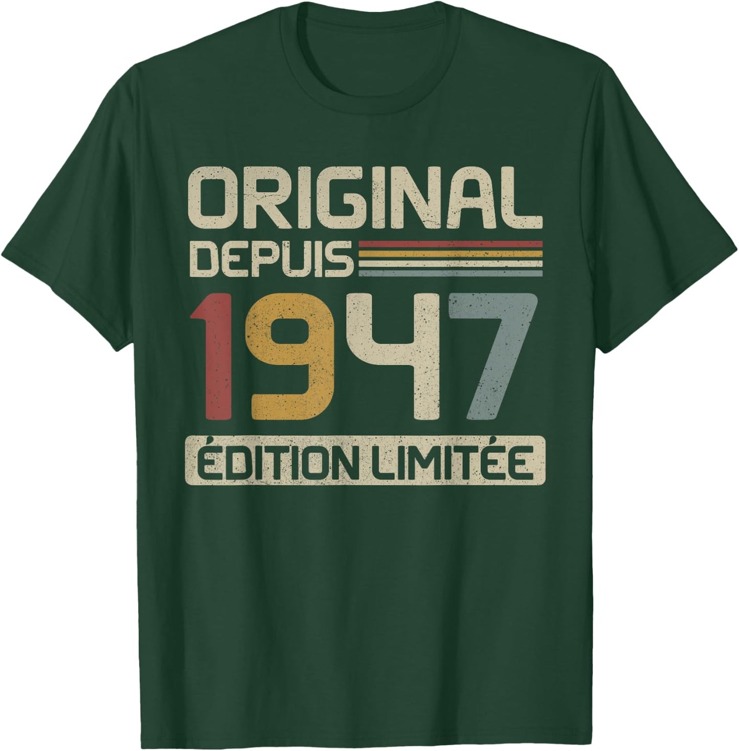 Original 1947 Birthday Gift 78 Years Anniv 78 Years , Black, S T-Shirt - T-Shirt | Forest