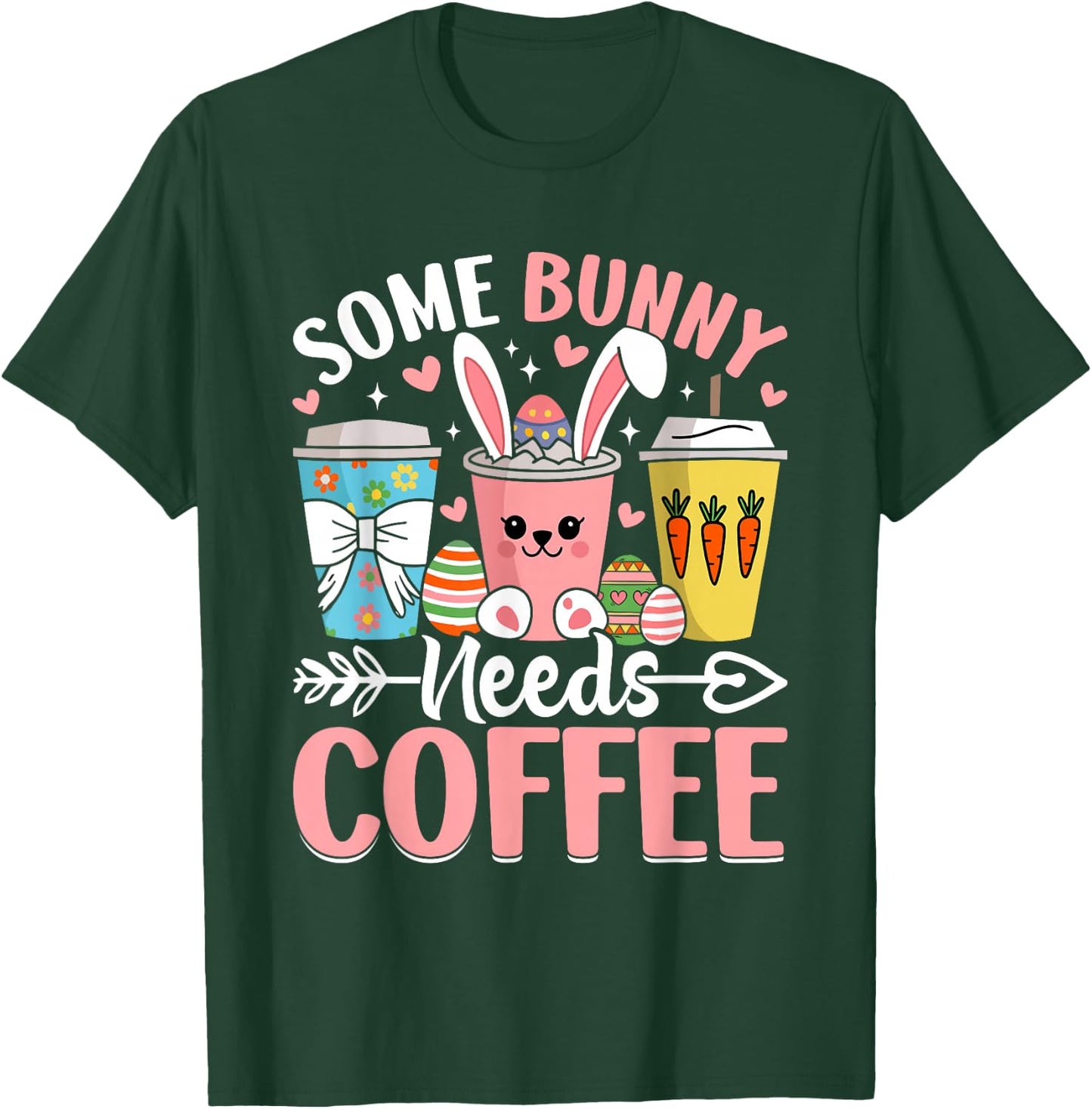 Cute Easter Bunny Coffee Lovers T-Shirt - T-Shirt | Forest