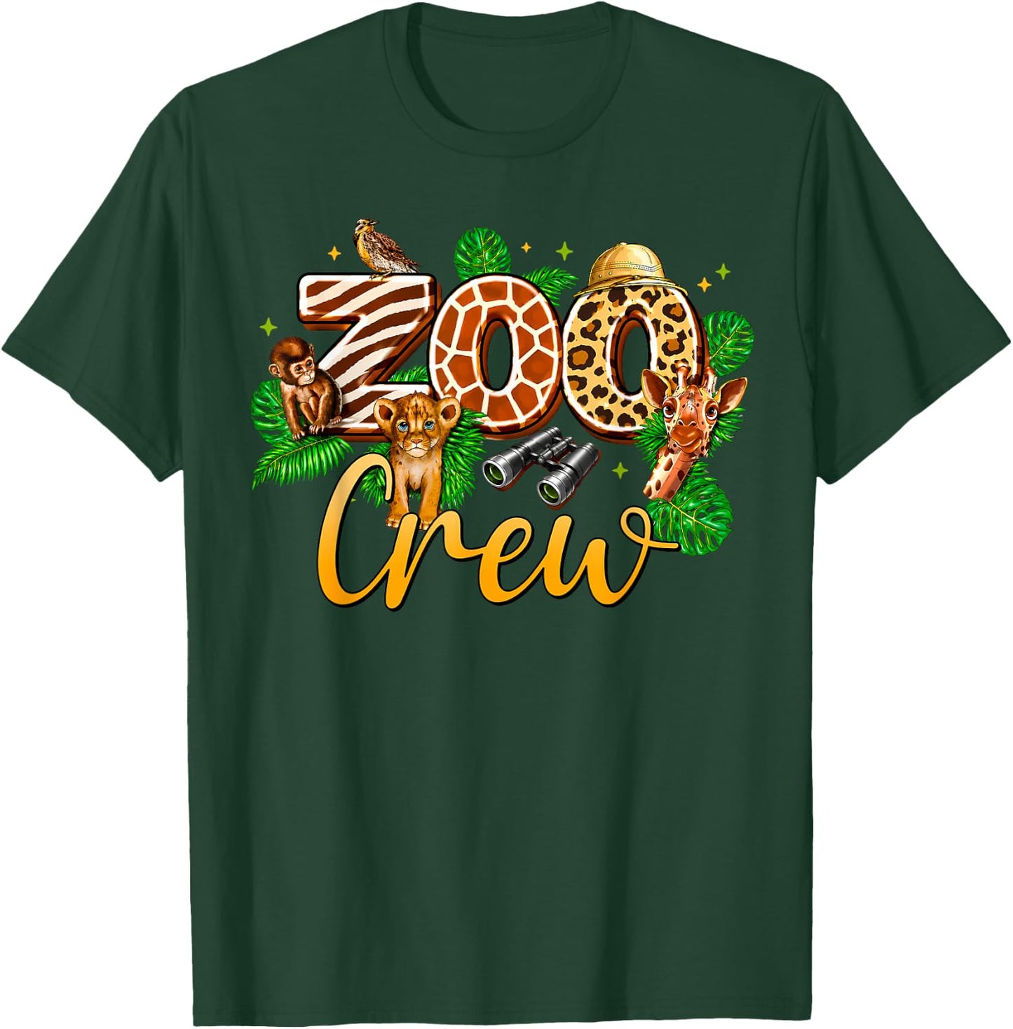 Zoo Crew Safari Wildlife Animal Zoo Keeper Matching Kids T-Shirt - T-Shirt | Forest