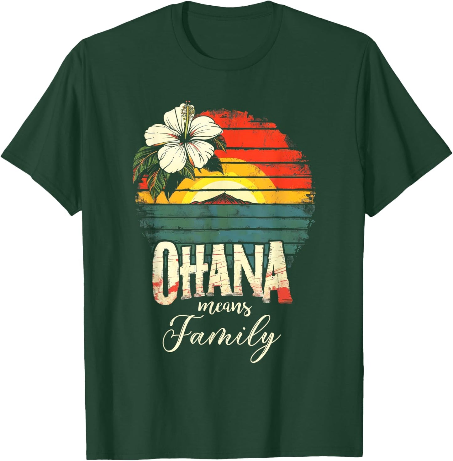Ohana Means Family Hawaii Sommer Palmen Beach T-Shirt - T-Shirt | Forest
