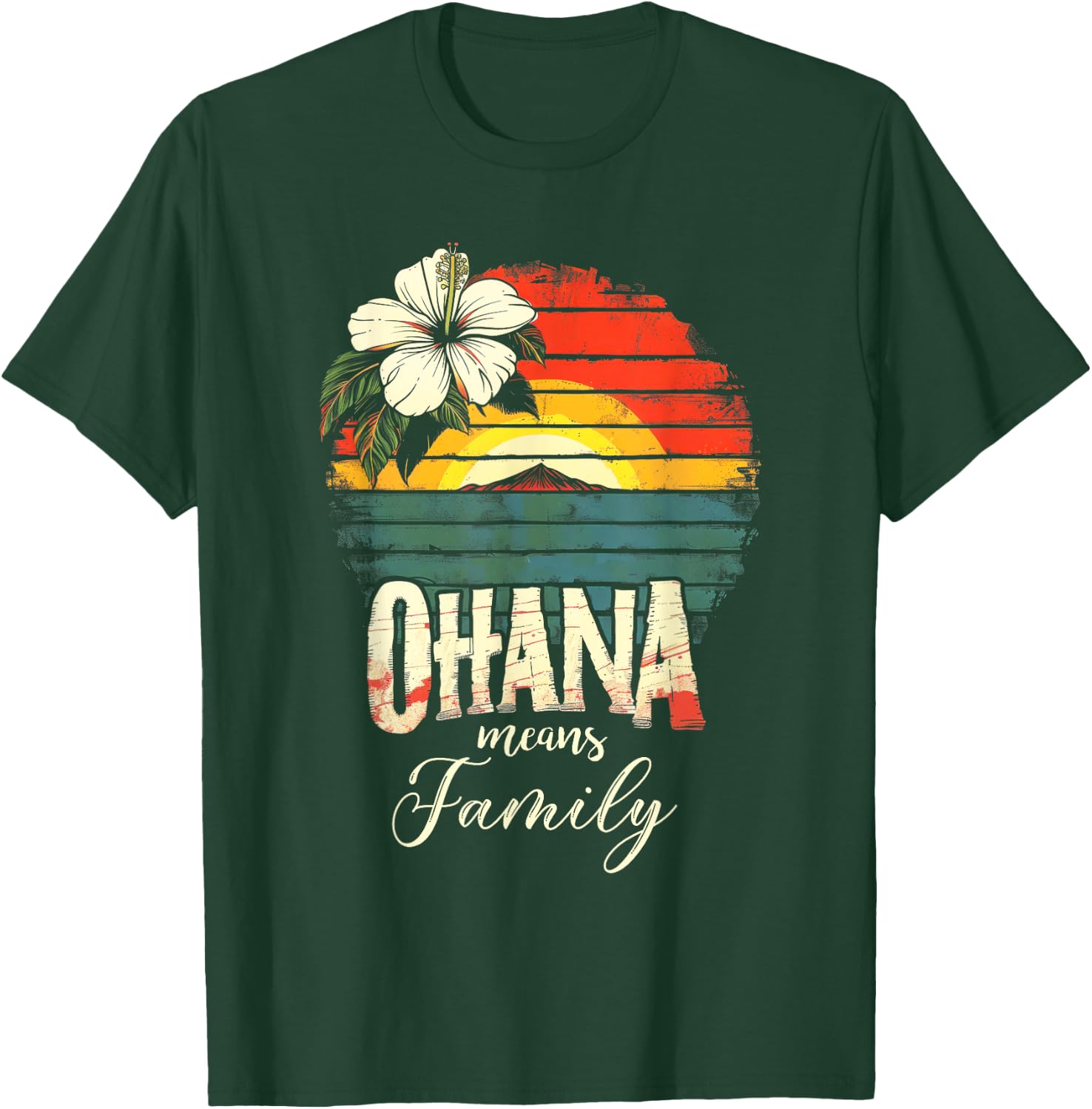 Ohana Means Family Hawaii Sommer Palmen Beach T-Shirt - T-Shirt | Forest