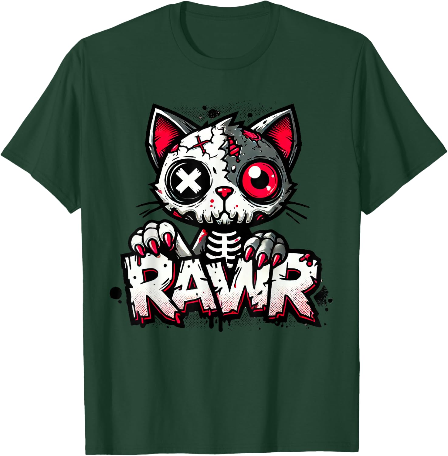 Dystopian Zombie Kitten T-Shirt - T-Shirt | Forest