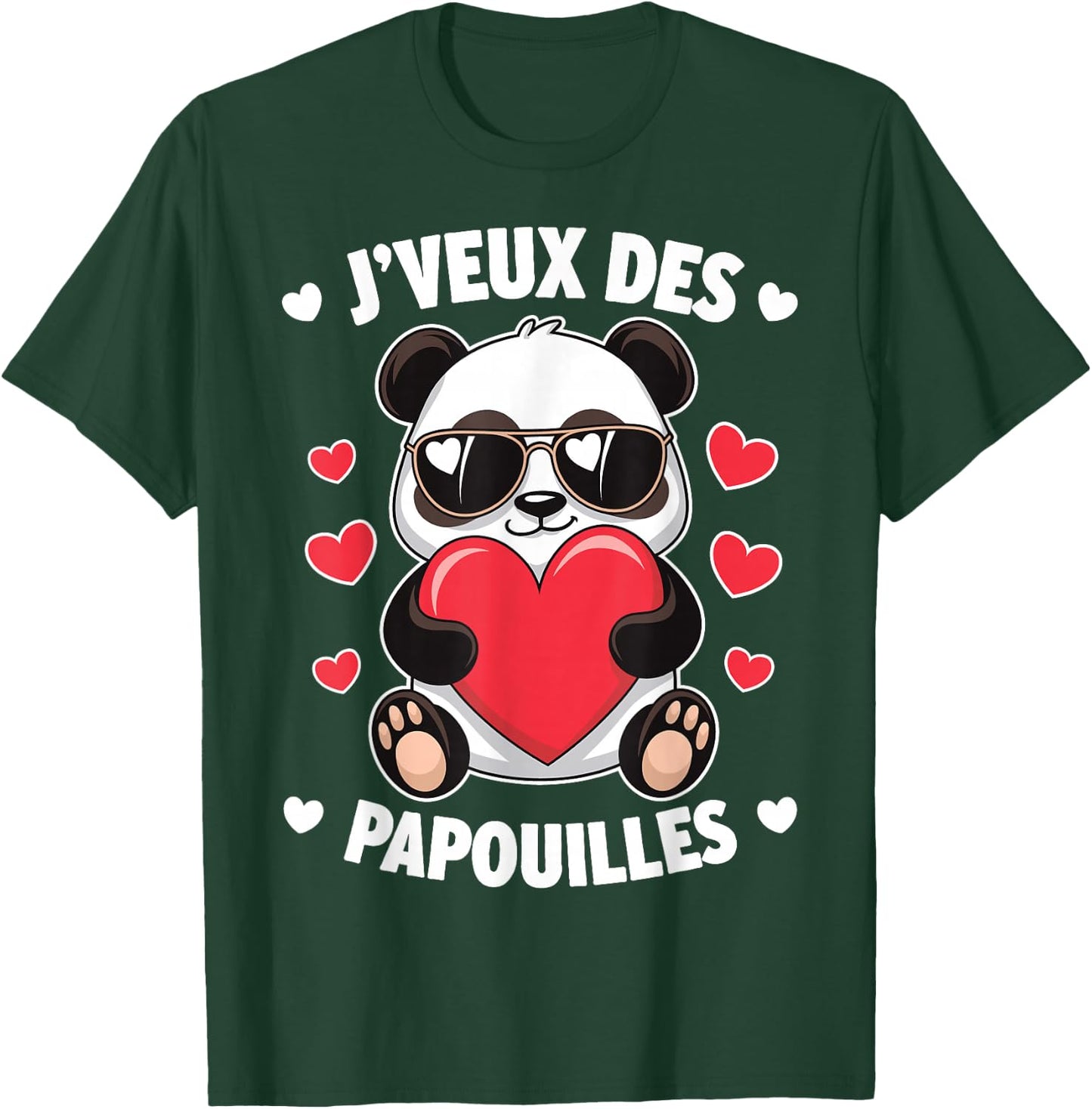 I Want Papouilles Love Couple Humor Valentine's Day , Black, S T-Shirt - T-Shirt | Forest