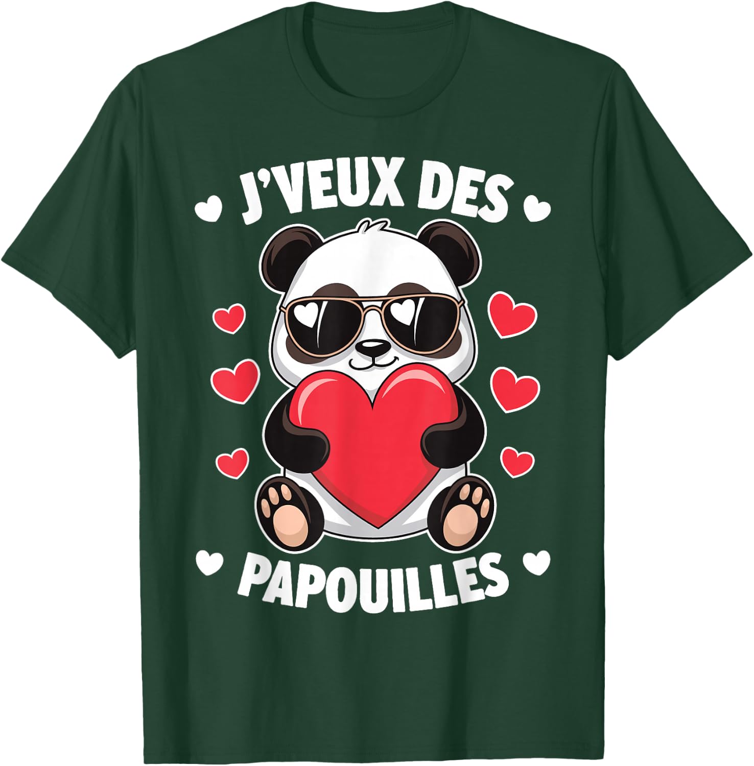 I Want Papouilles Love Couple Humor Valentine's Day , Black, S T-Shirt - T-Shirt | Forest