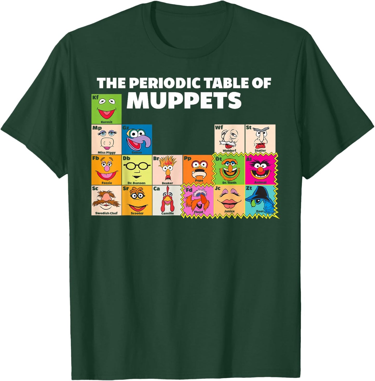 Disney The Muppets Periodic Table of The Muppets Small T-Shirt - T-Shirt | Forest