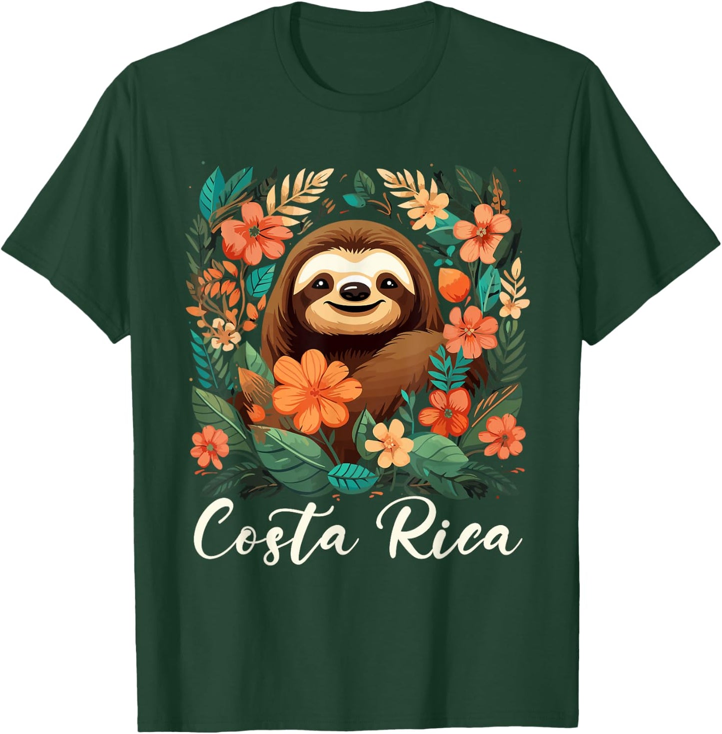 Costa Rica Tropical Sloth T-Shirt - T-Shirt | Forest