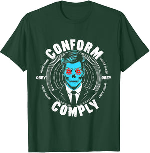 Obey Comply Conform Whatch TV T-Shirt - T-Shirt | Forest