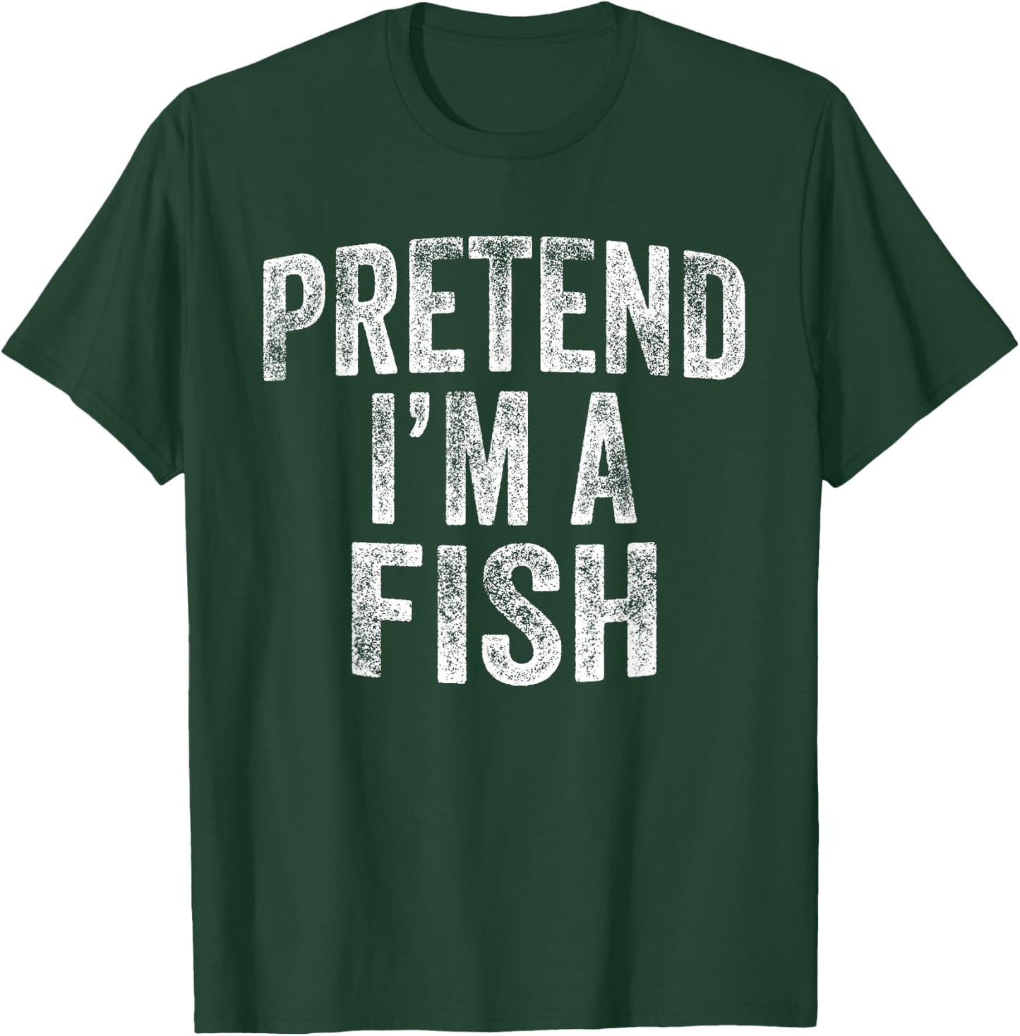Pretend I'm A Fish Costume Family Lazy Halloween Party Fish T-Shirt - T-Shirt | Forest