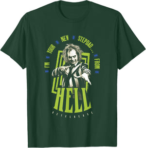 Beetlejuice Beetlejuice I'm Your New Stepdad Vintage T-Shirt - T-Shirt | Forest