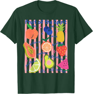 Stripe Fruit of The Spirit Fruit Summer Vacation Christian T-Shirt - T-Shirt | Forest