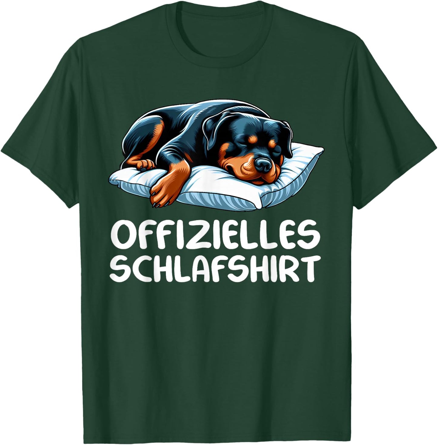 Official Sleep Shirt Rottweiler Dog Lover Dog , black T-Shirt - T-Shirt | Forest