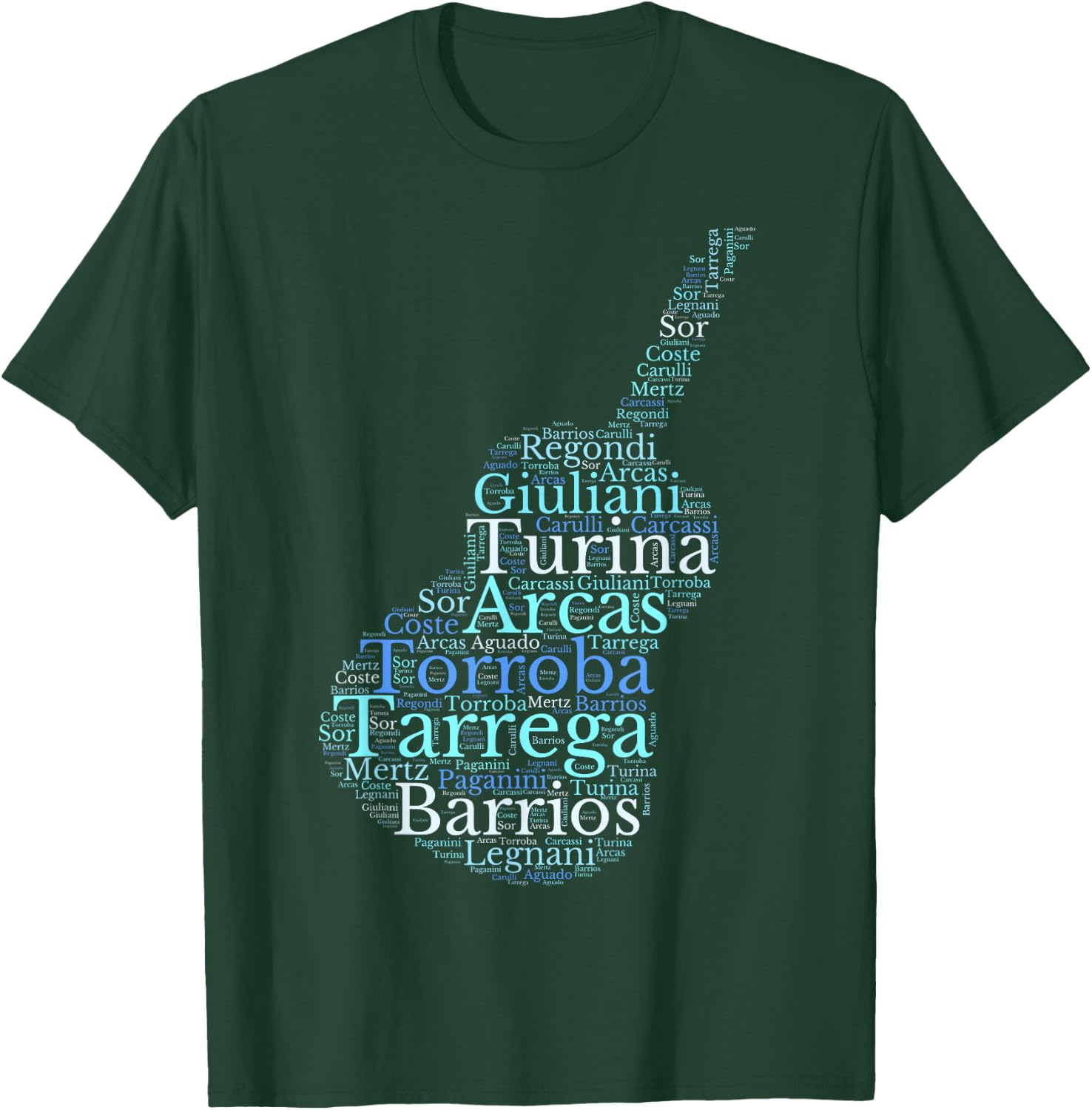 Classical Guitar - Spanish Guitar , Black, S T-Shirt - T-Shirt | Forest