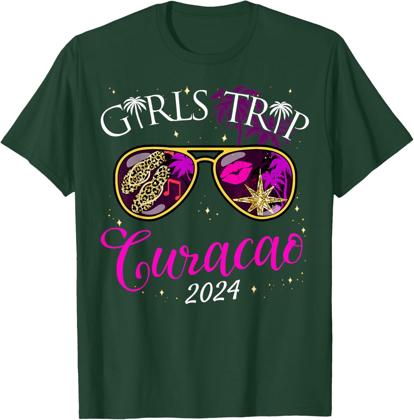 Girls Trip Curacao 2024 For Vacation Birthday Squad T-Shirt - T-Shirt | Forest