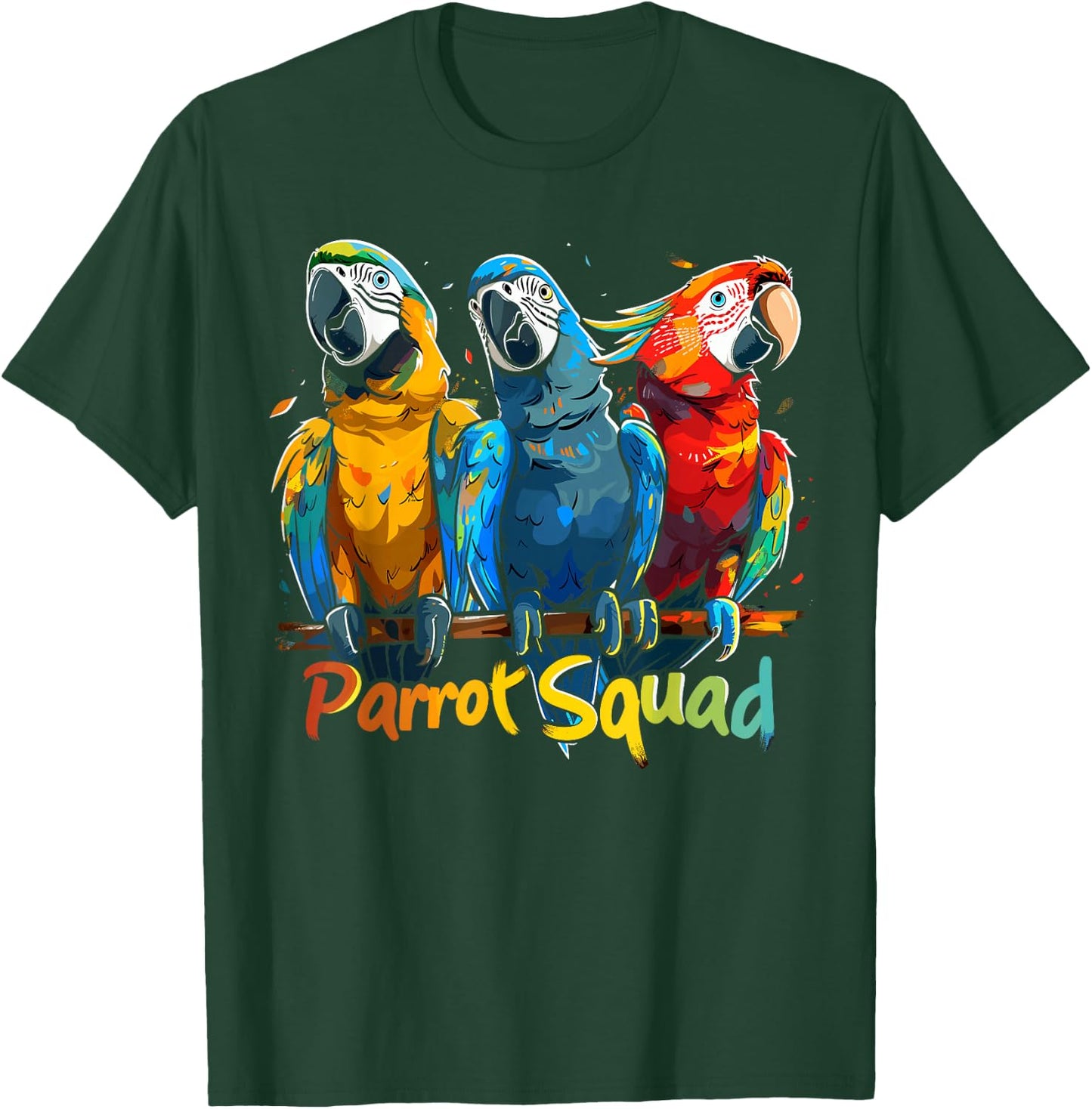 Parrot Squad Design for Parrot Lover Stuff | Cool Parrot T-Shirt - T-Shirt | Forest