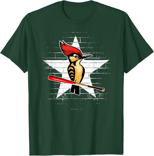 Woodpecker Baseball Bat - Team Logo T-Shirt - T-Shirt | Forest