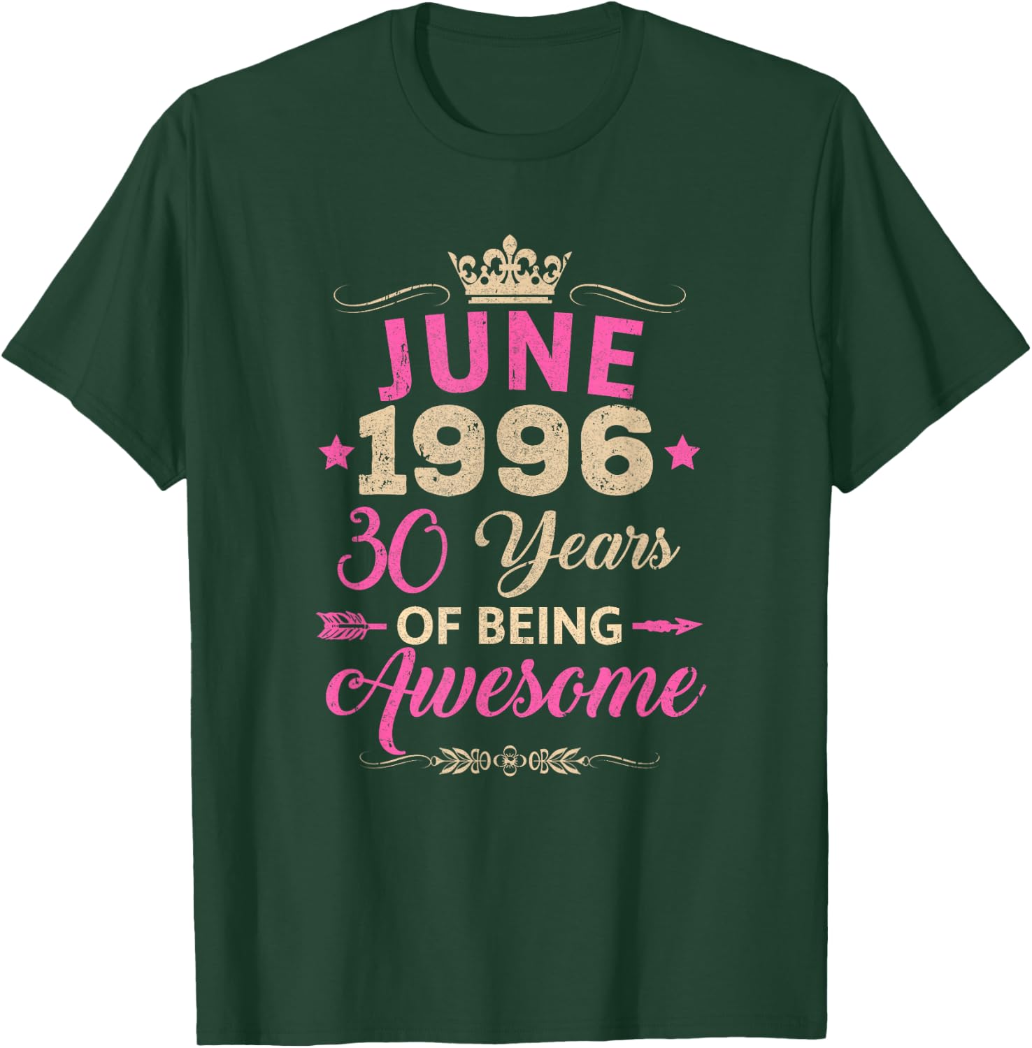 June 1996 30 Years of Being Awesome Retro 30Th Birthday T-Shirt - T-Shirt | Forest