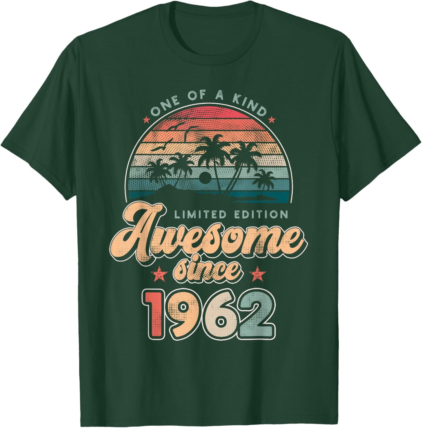 Awesome Since 1962 Palmiers 64e Anniversaire T-Shirt - T-Shirt | Forest