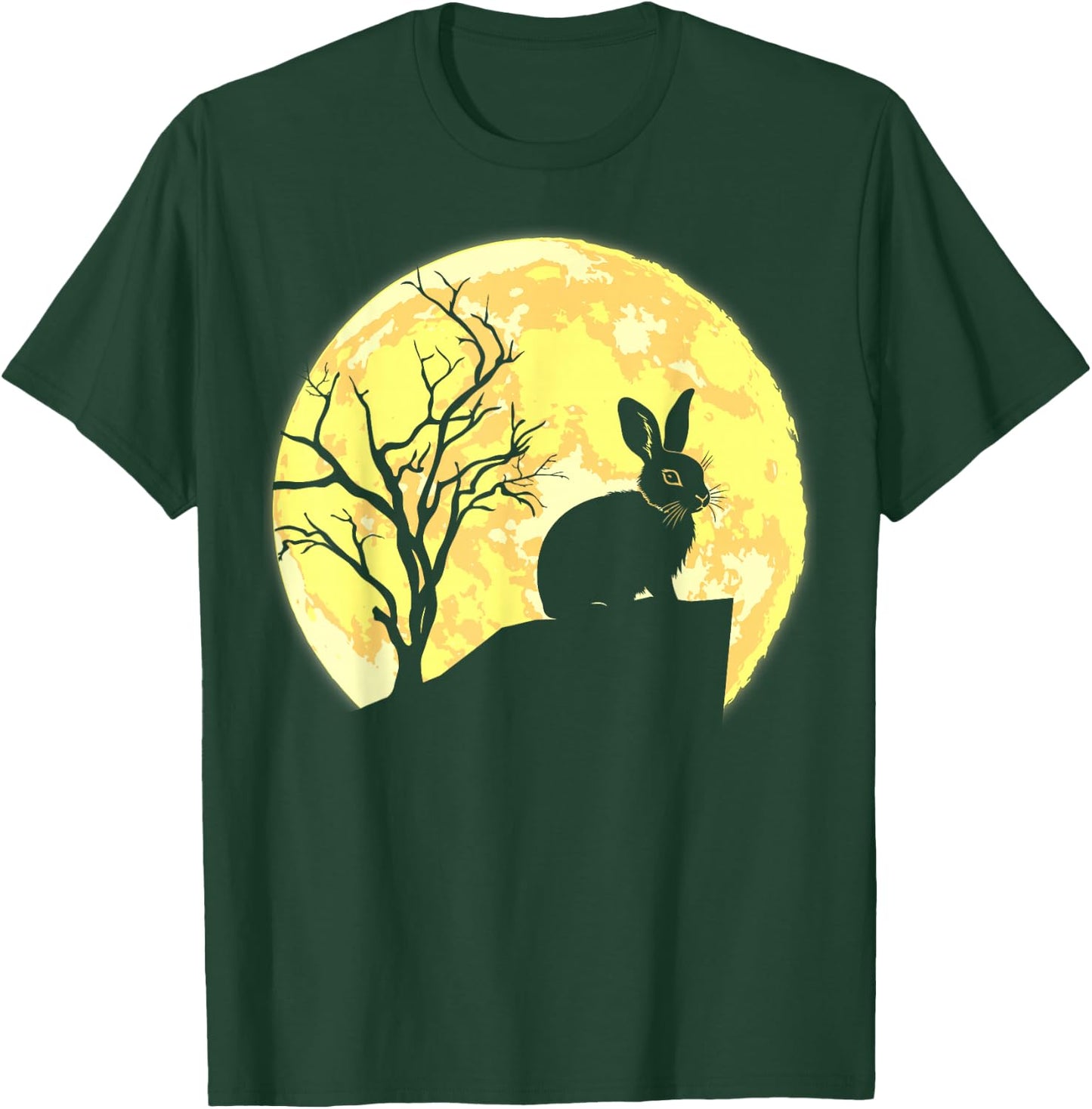Rabbit Lover, Rabbit and Moon T-Shirt - T-Shirt | Forest