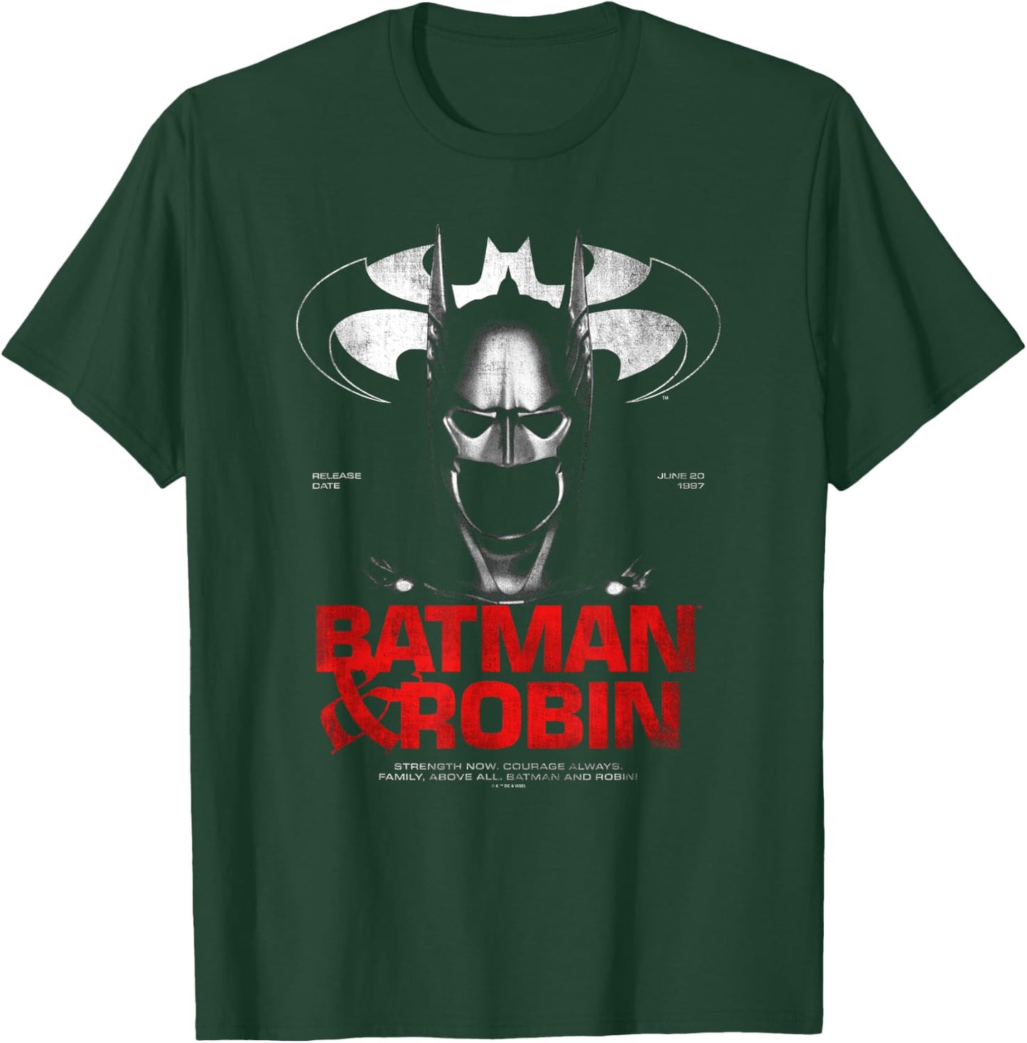 Batman and Robin Cowl 85th Anniversary T-Shirt - T-Shirt | Forest
