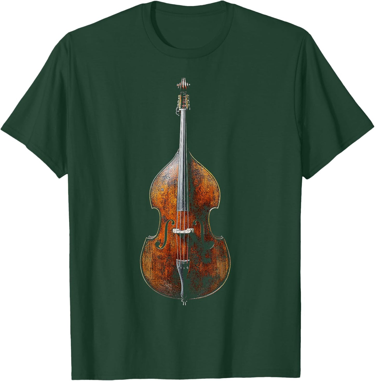 Double Bass Music Instrument Graphic Art Double Bass T-Shirt - T-Shirt | Forest