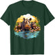 Hippo Floral Artwork Nature Wildlife Hippopotamus Savanna T-Shirt - T-Shirt | Forest