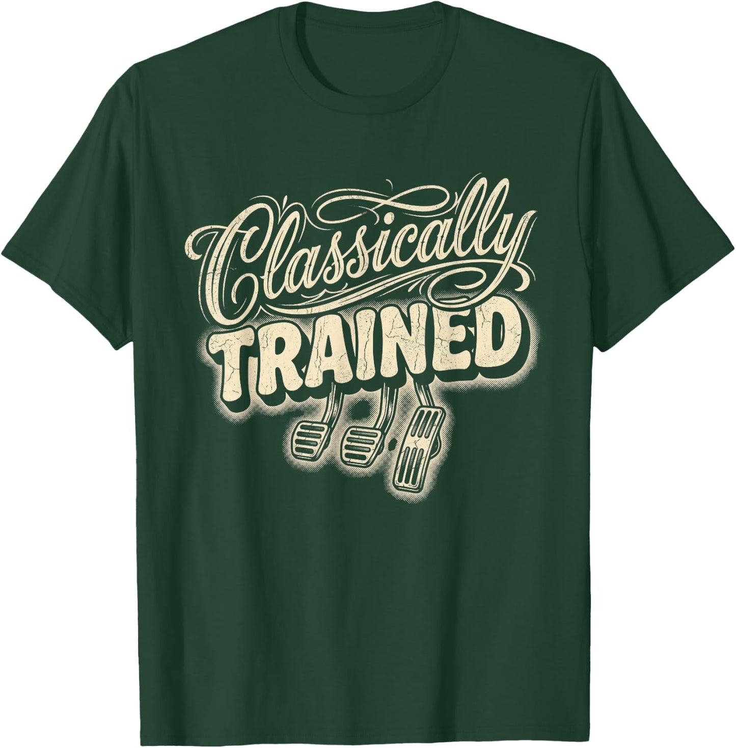 Classically Trained Retro Vintage Car Driving Auto T-Shirt - T-Shirt | Forest