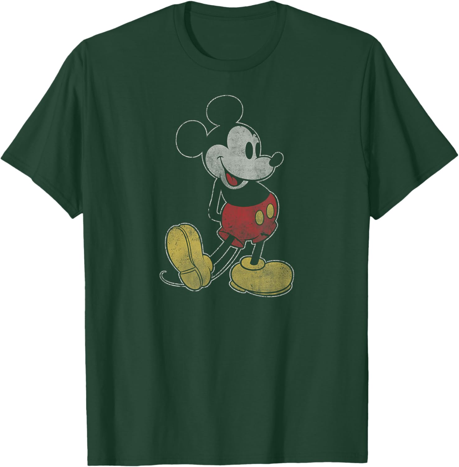 Disney Mickey Mouse Classic Fade Pose Small T-Shirt - T-Shirt | Forest