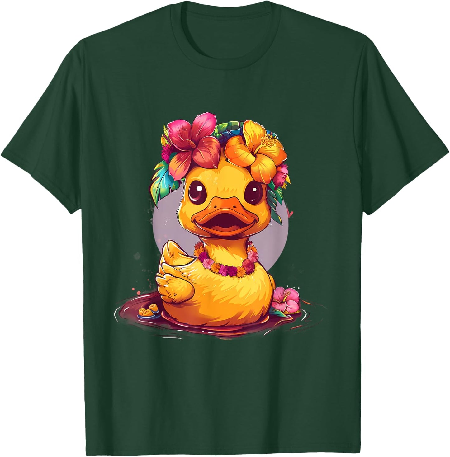 Rubber Duck Hawaiian Hawaii Rubber Duckie Rubber Duckling T-Shirt - T-Shirt | Forest