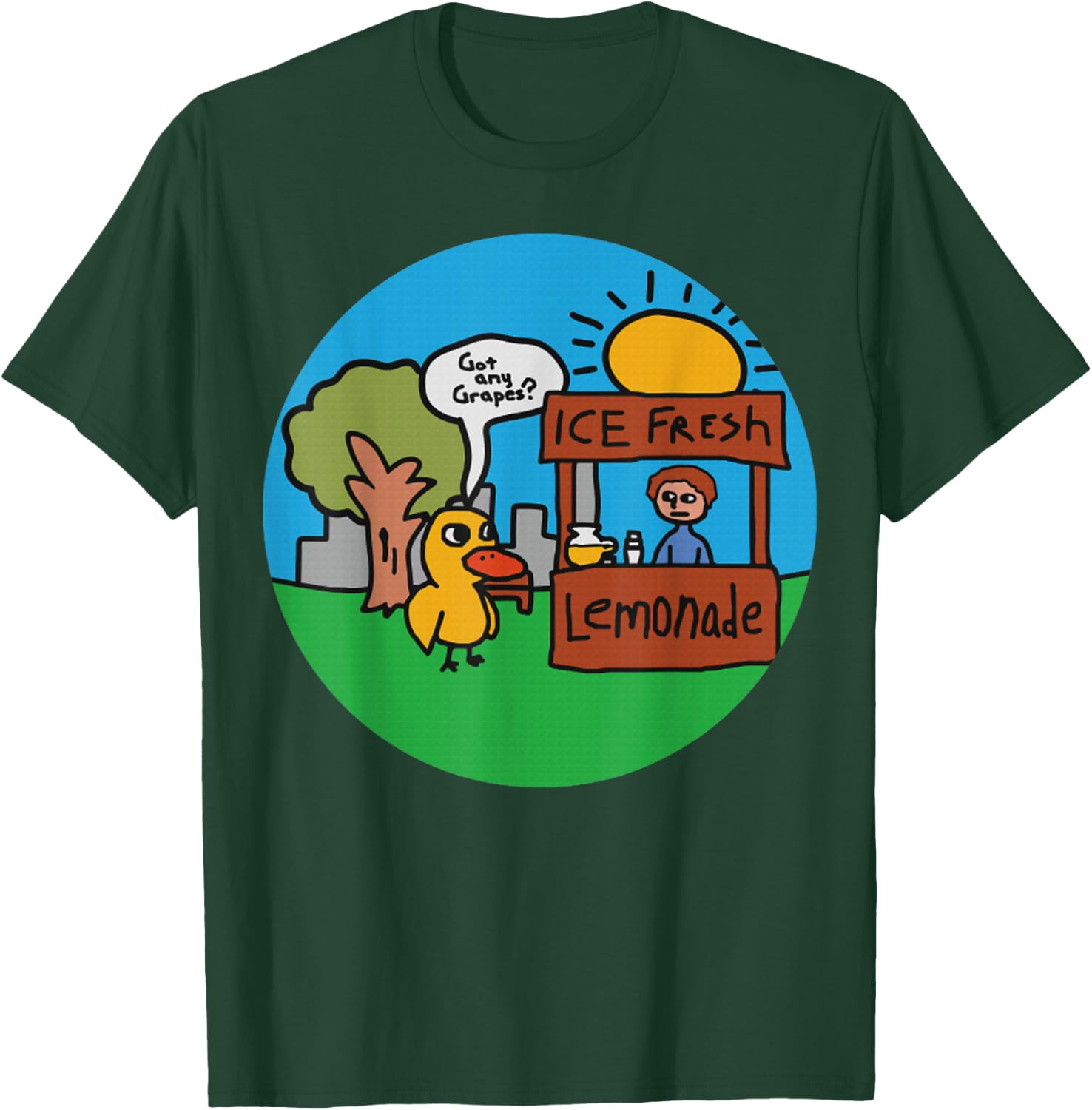 Vintage Lemonade Duck Lemonade Stand Funny Meme T-Shirt - T-Shirt | Forest