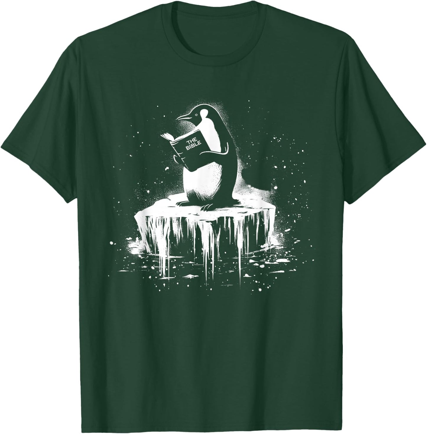 Penguin Reading The Bible - Vintage Christian Religious T-Shirt - T-Shirt | Forest