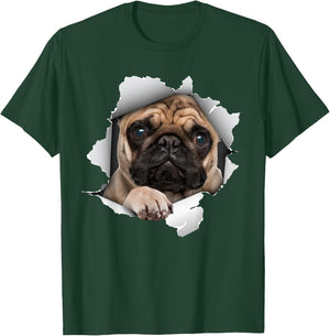 Cute Pug Design Women Kids Pet Dog Breed Pug Lovers T-Shirt - T-Shirt | Forest