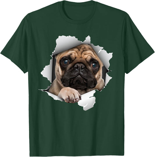 Cute Pug Design Women Kids Pet Dog Breed Pug Lovers T-Shirt - T-Shirt | Forest