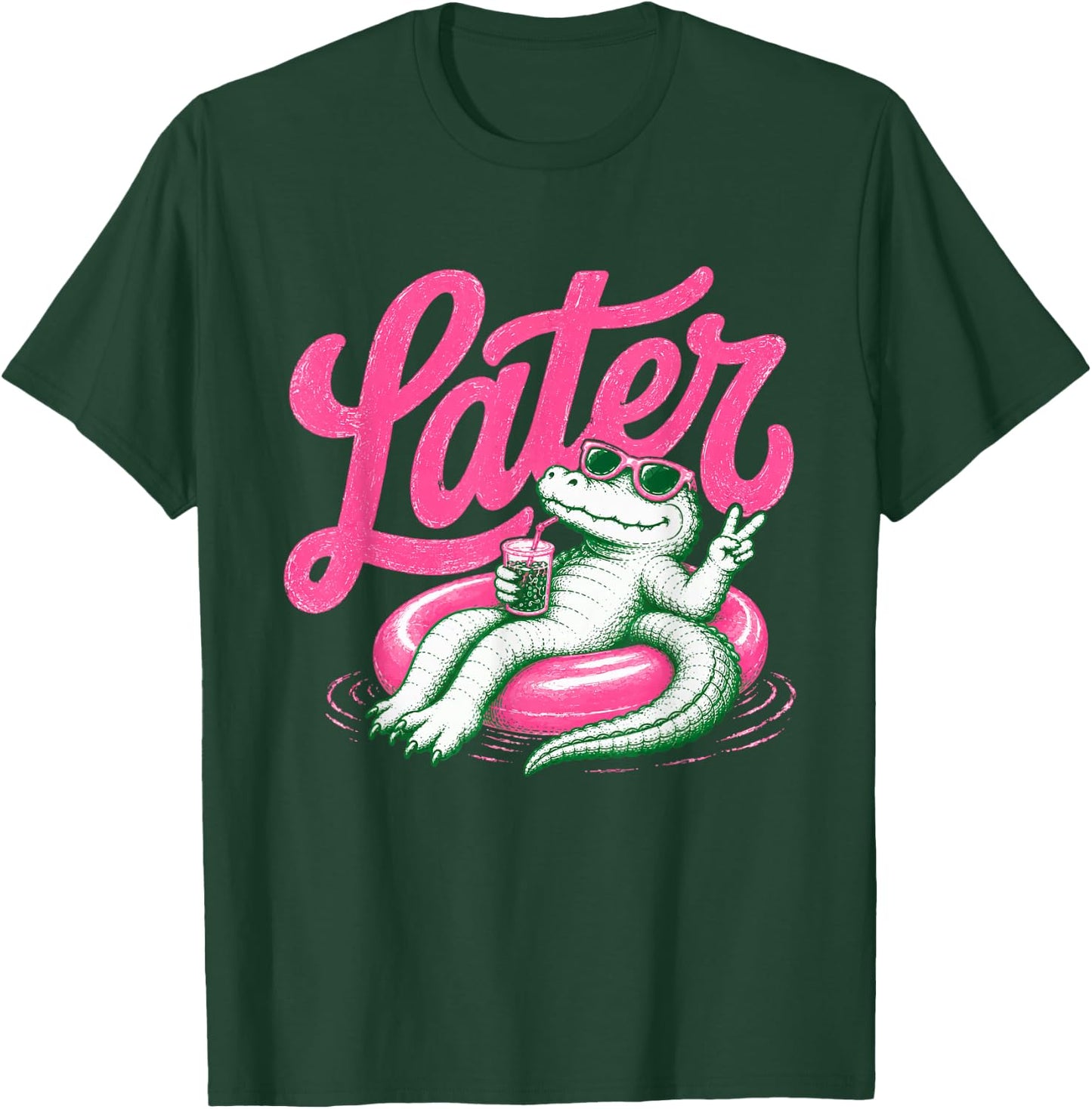 See You Later Teacher Summer Alligator Last Day of School T-Shirt - T-Shirt | Forest