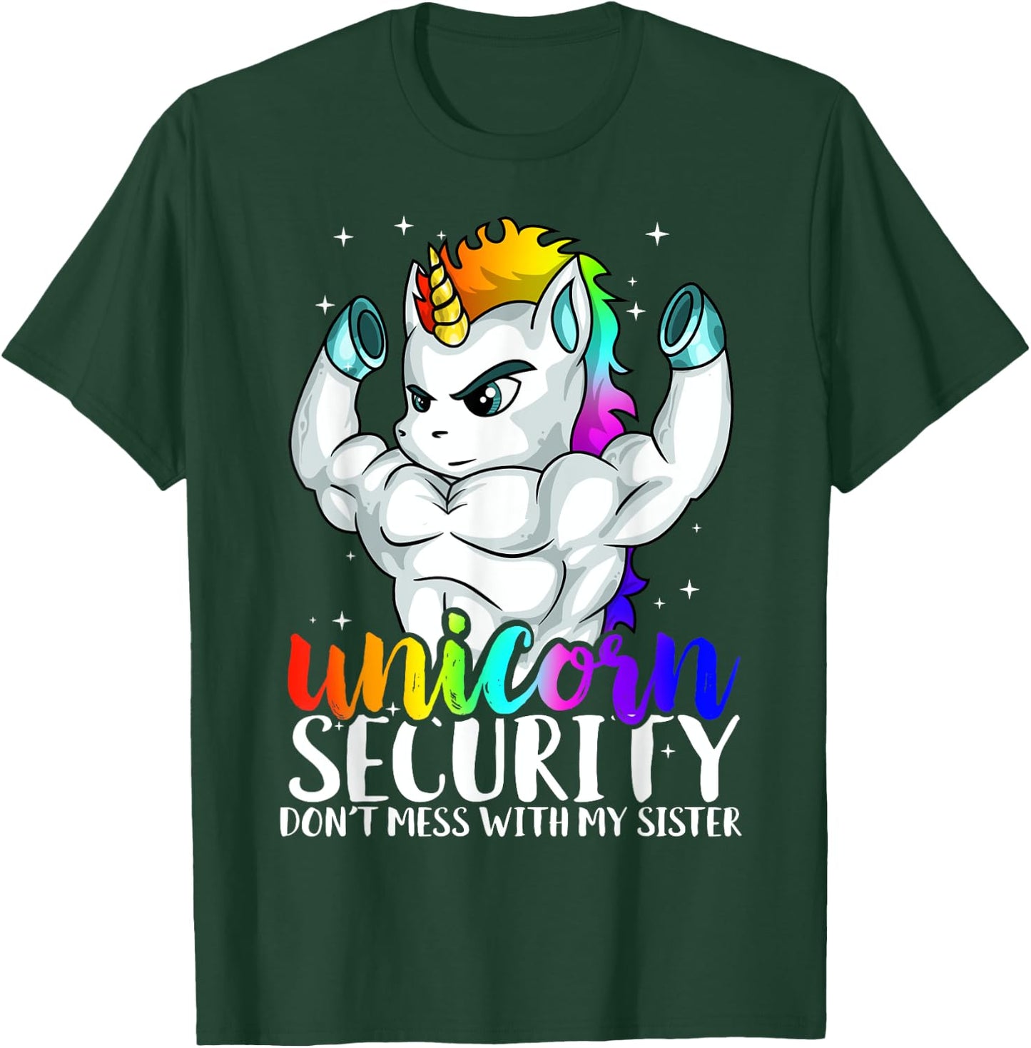 Unicorn safety not with my sister funny T-Shirt - T-Shirt | Forest