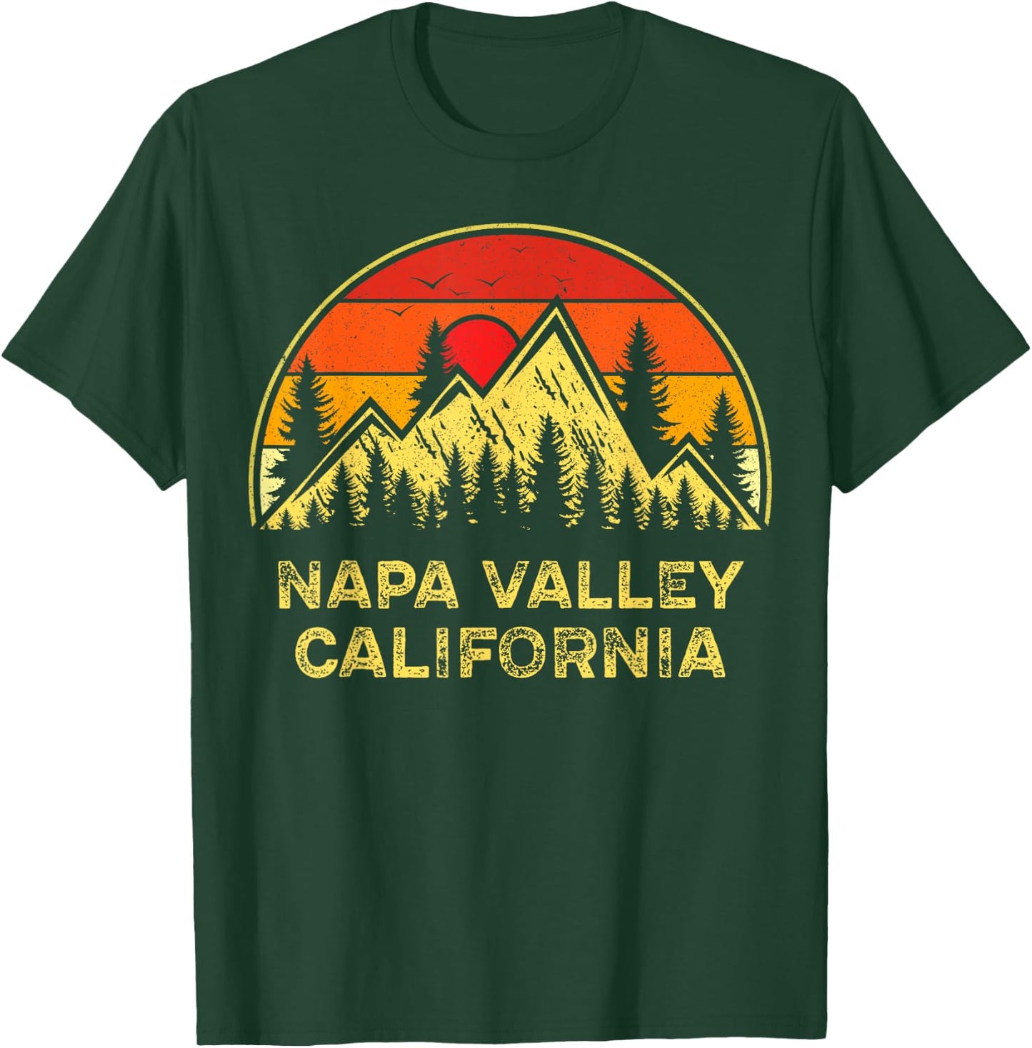 Vintage Napa Valley California CA Mountains Hiking Souvenir T-Shirt - T-Shirt | Forest