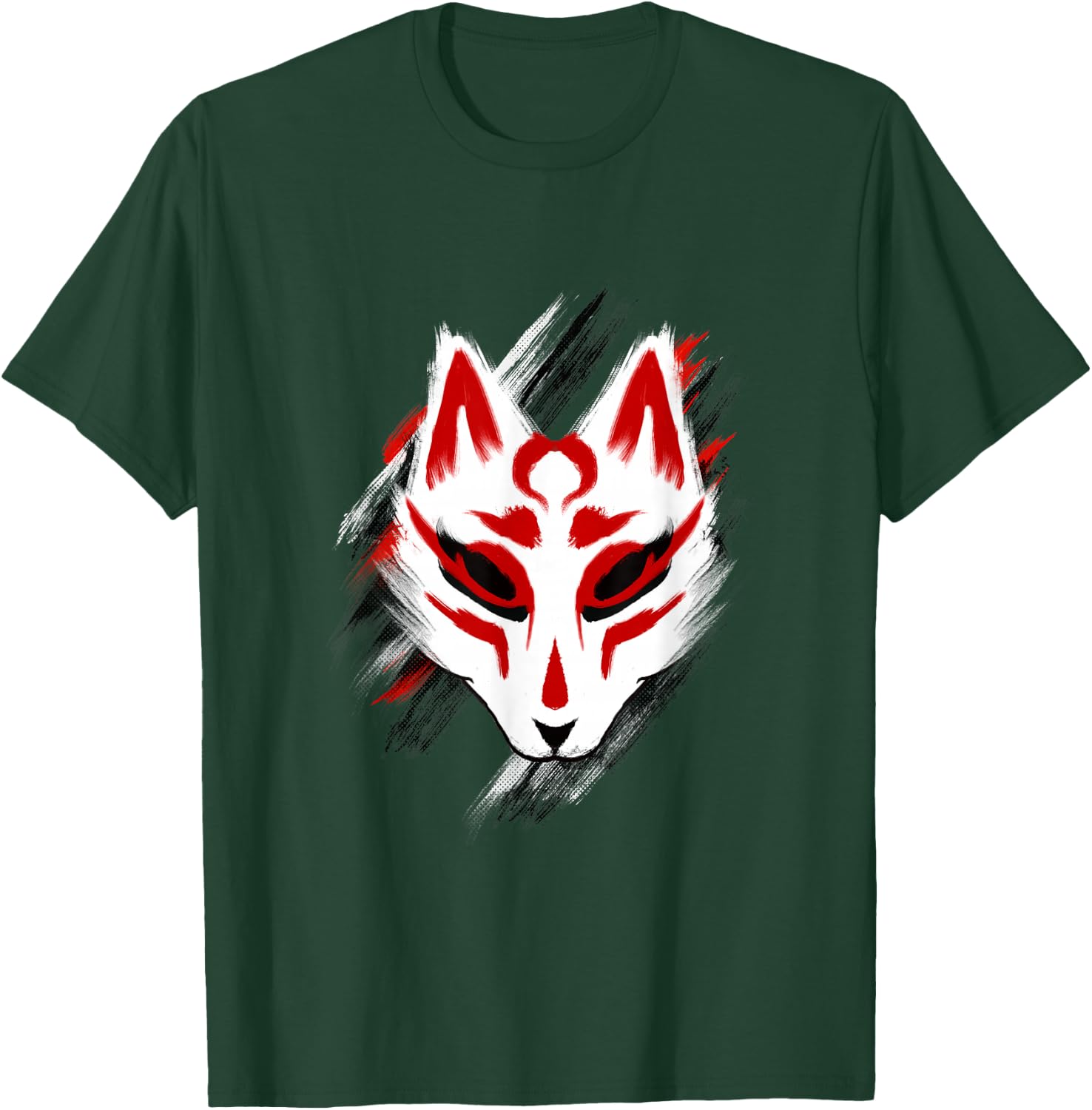 yokai shirt Kitsune mask traditional japanese art t shirt T-Shirt - T-Shirt | Forest