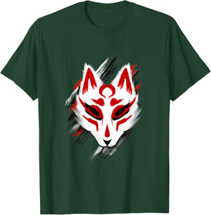 yokai shirt Kitsune mask traditional japanese art t shirt T-Shirt - T-Shirt | Forest