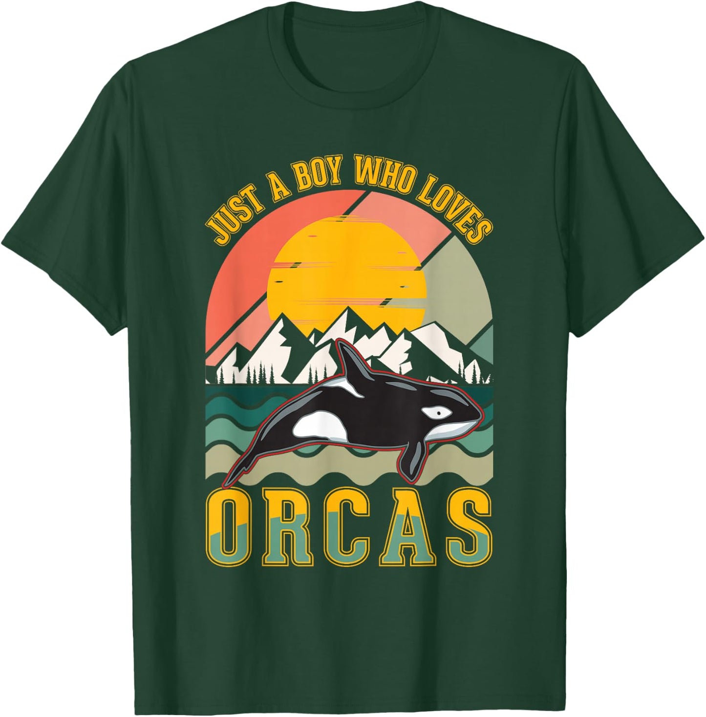 Just a Boy who Loves Orcas T-Shirt - T-Shirt | Forest