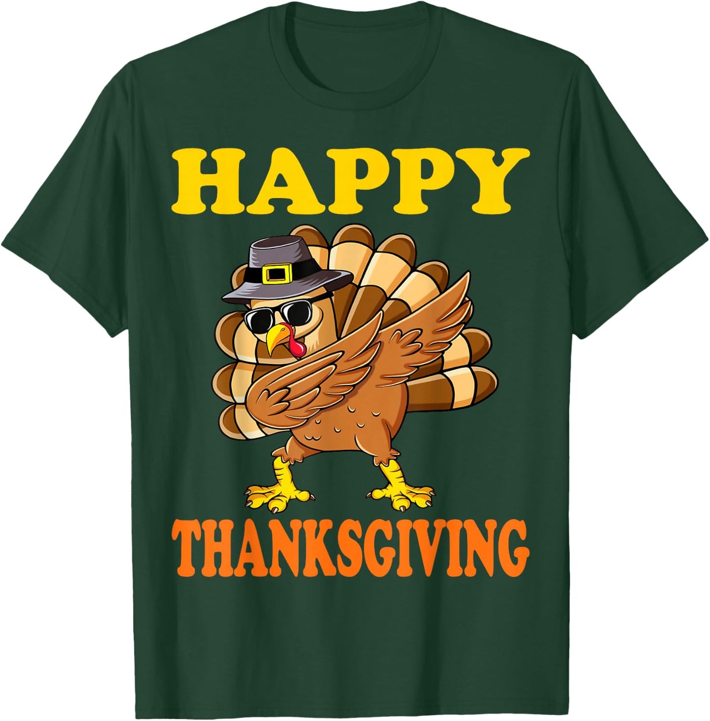 Happy Thanksgiving Funny Turkey Family Dinner Thanksgiving T-Shirt - T-Shirt | Forest