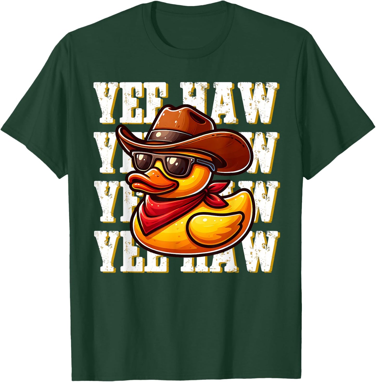 Yeehaw Rubber Ducky Cowboy Rubber Duckie Toddler Boys Kids T-Shirt - T-Shirt | Forest