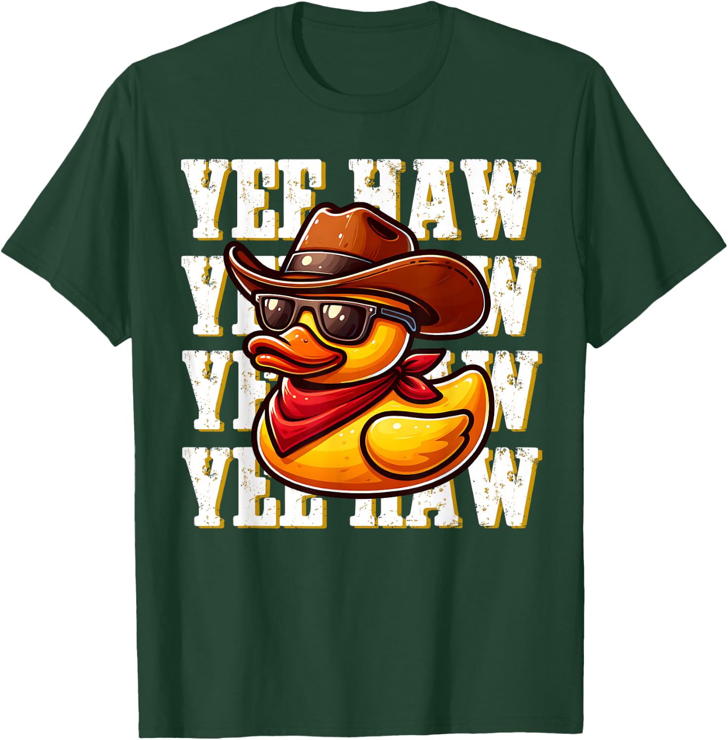 Yeehaw Rubber Ducky Cowboy Rubber Duckie Toddler Boys Kids T-Shirt - T-Shirt | Forest