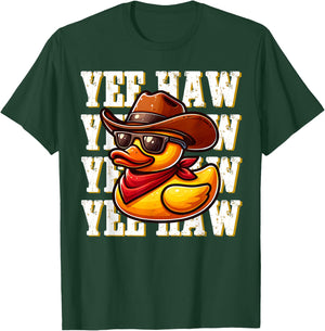 Yeehaw Rubber Ducky Cowboy Rubber Duckie Toddler Boys Kids T-Shirt - T-Shirt | Forest