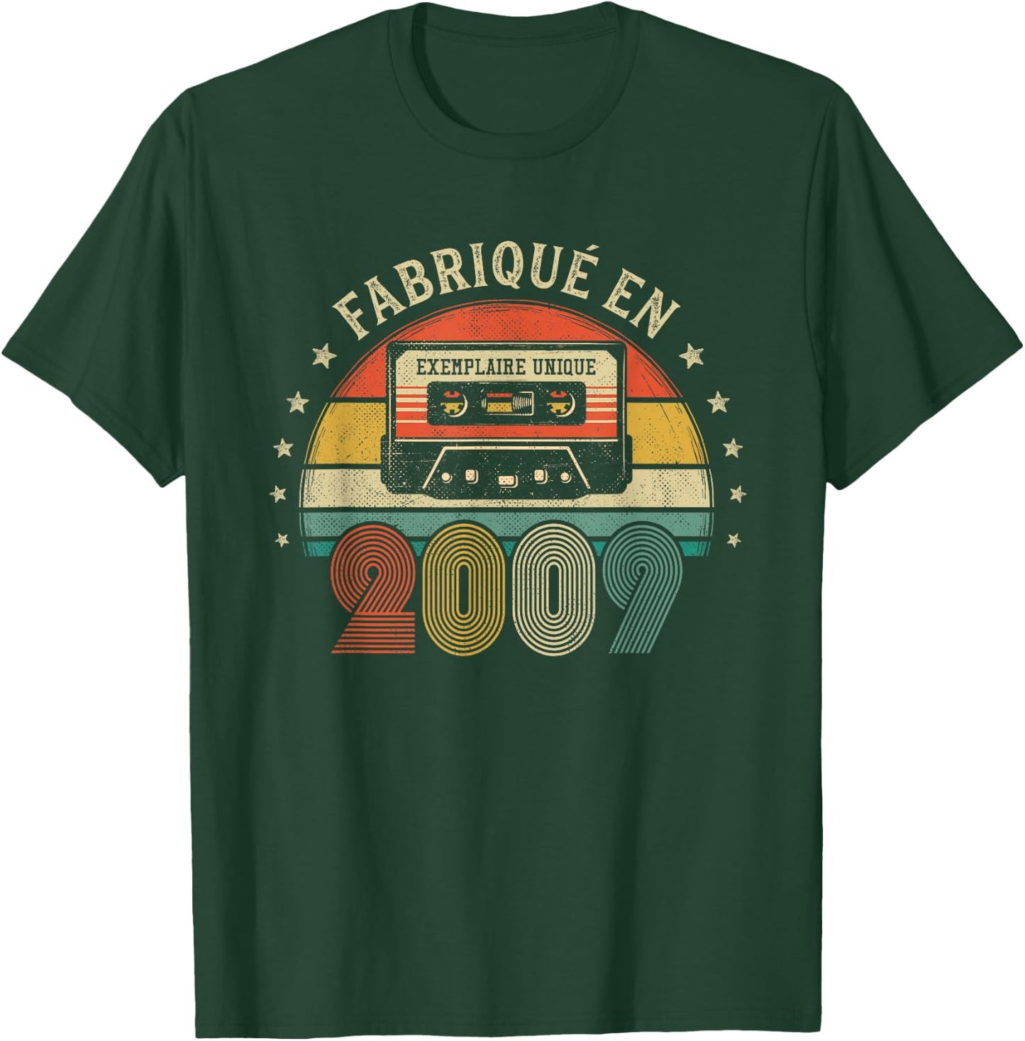 Fabriqué en 2009 Vintage Cassette - Cadeau Anniversaire 2009 T-Shirt - T-Shirt | Forest