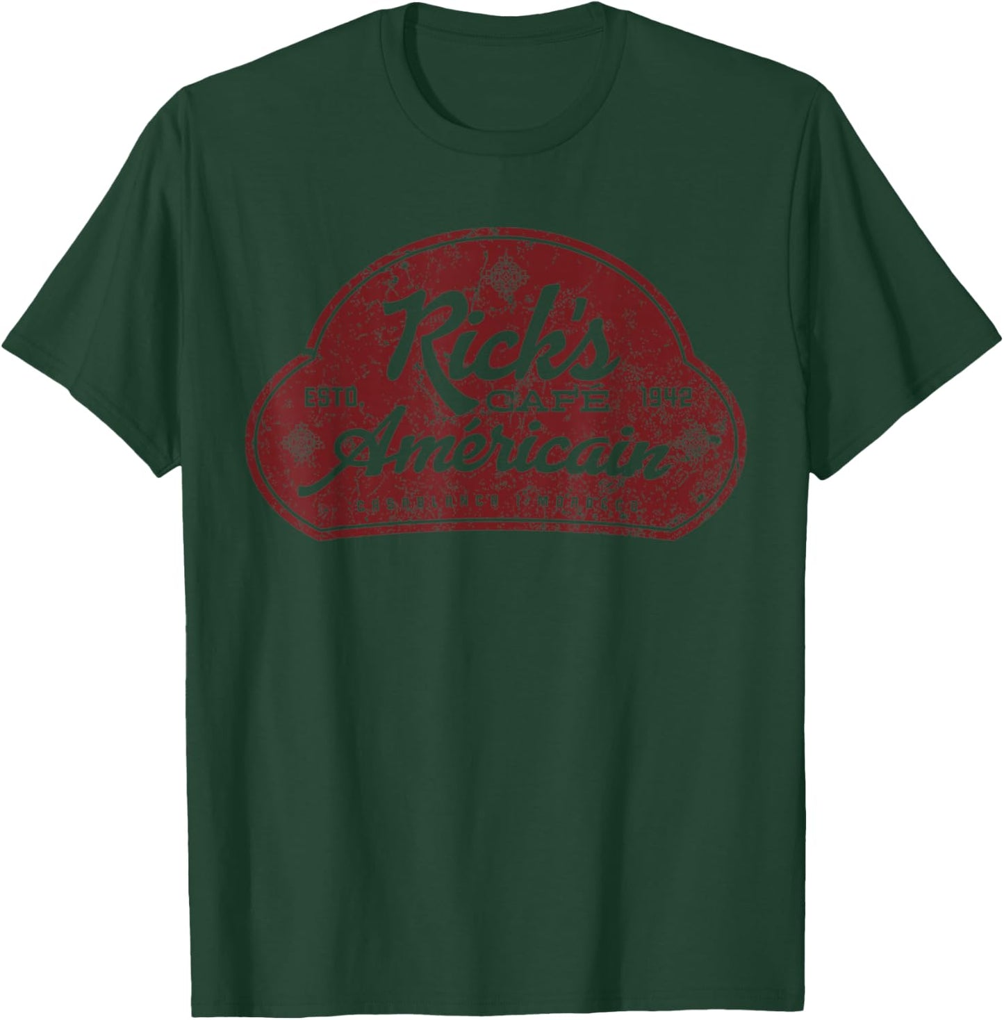 Vintage Ricks Coffee Americain 1942 Distressed T-Shirt - T-Shirt | Forest